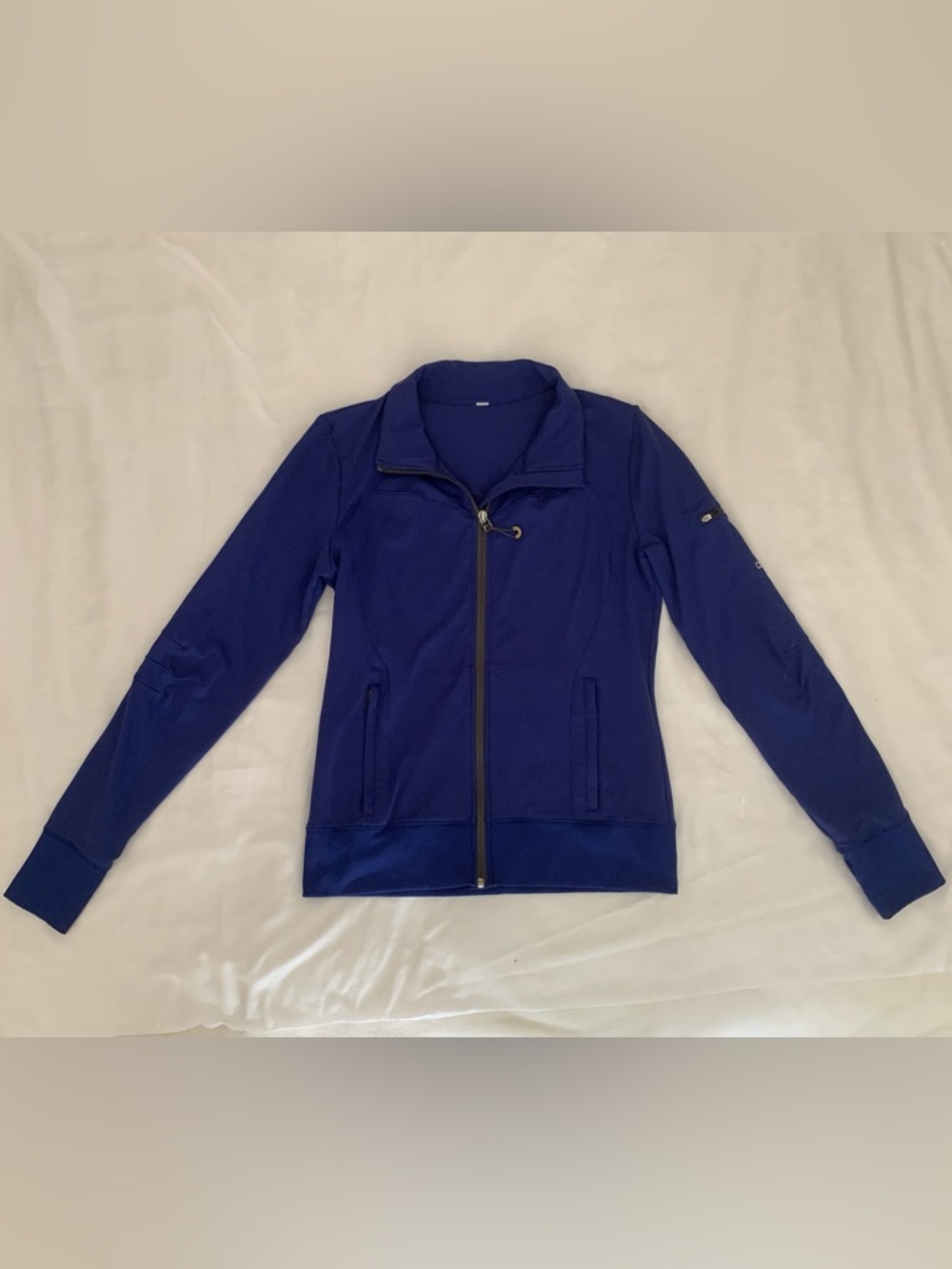 EUC Alo Yoga Blue Full Zip Performance Track Jacket - Size S/M - Picture 3 of 16